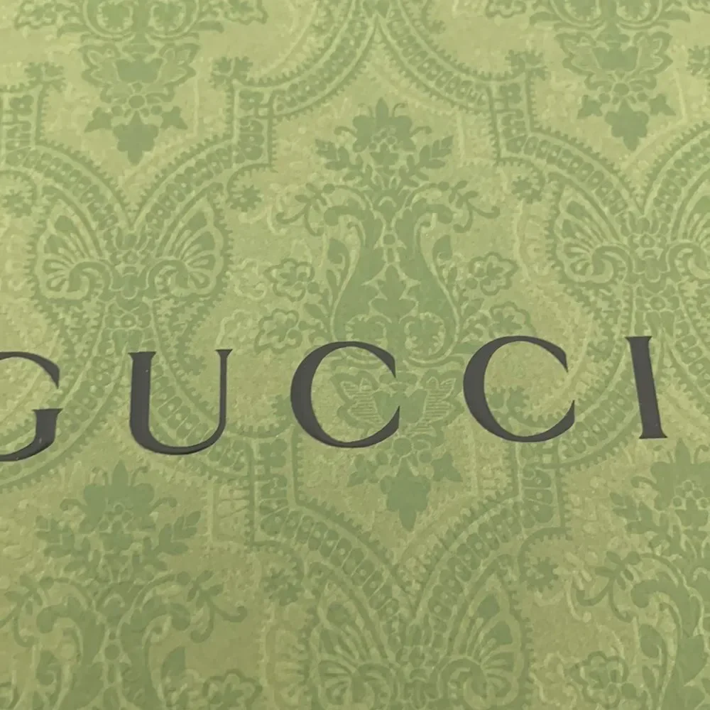 Gucci 10” Square Gift Box Embossed Pattern Shallow Storage Display Box - Picture 3 of 7